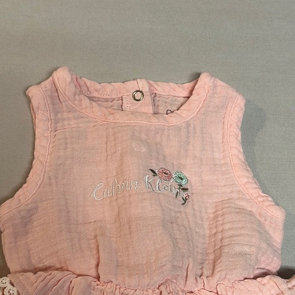 Calvin Klein Soft Pink Baby Romper dress - Picture 3 of 4